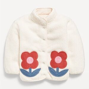 NWT Old Navy Sherpa Applique Pocket Jacket